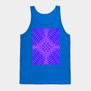 Pink and Blue Kaleidoscope Fractal Tank Top